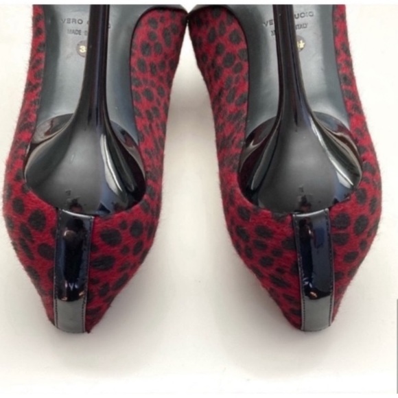 Dolce & Gabbana Leopard Pony Fur Décolletage Pumps 38.5 - Picture 7 of 8